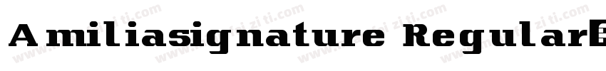 Amiliasignature Regular字体转换